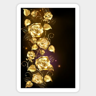 Twisted Gold Rose Sticker